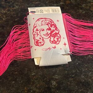 Pink Fringe Dolly Parton coozie 💖💖